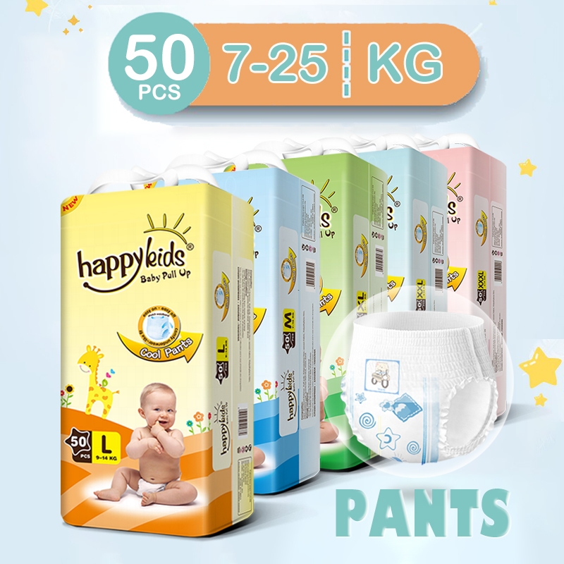 Happy Kids M-XXXL 50PCS Baby Diapers, Swaddlers Disposable Sizes Medium ...