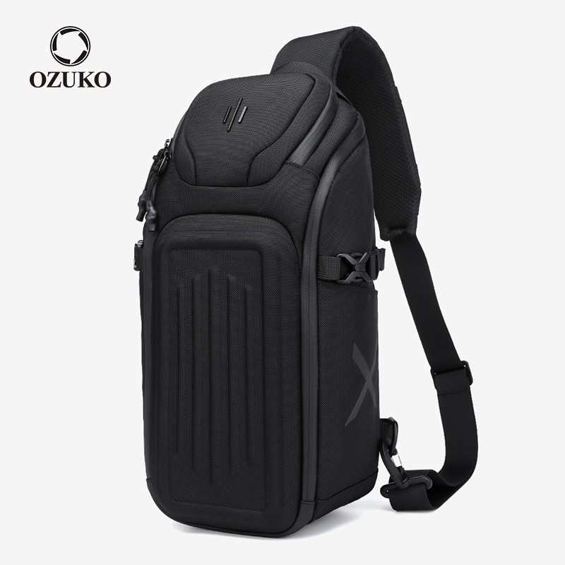 OZUKO Large Capacity Men Shoulder Chest Bag Multi-pockets Waterpoof ...