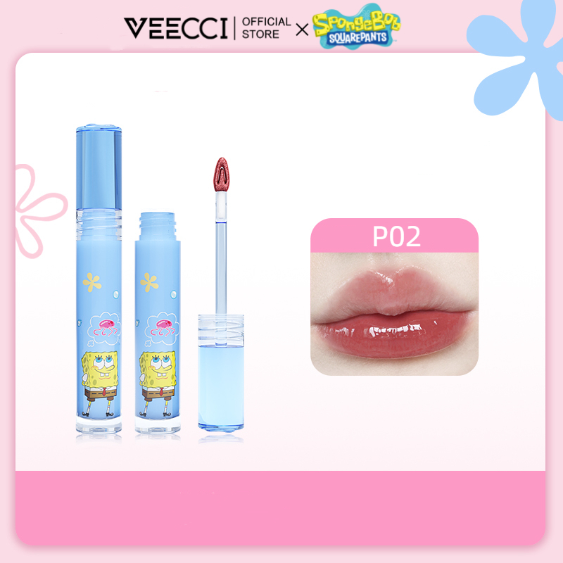 VEECCI X SpongeBob Lip Glaze Glossy Natural film formation water proof 2g Shopee Philippines