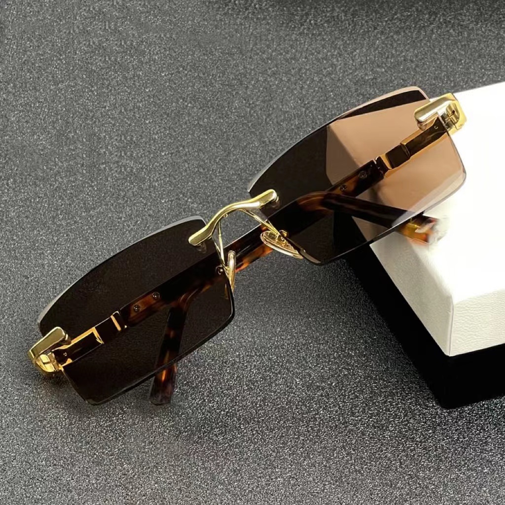 Crystal Glasses Men's Pure Natural Crystal High-End Frameless