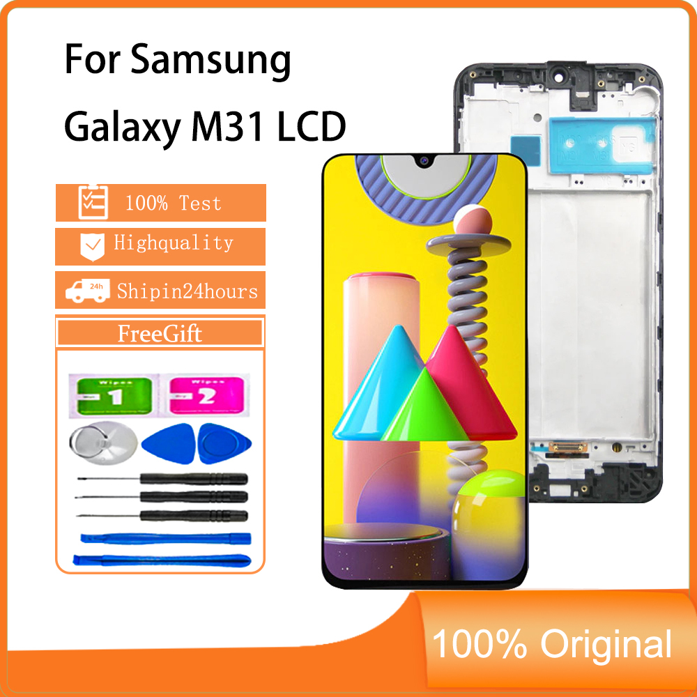 For AMOLED Samsung Galaxy M31 LCD Display Touch Screen With Frame ...