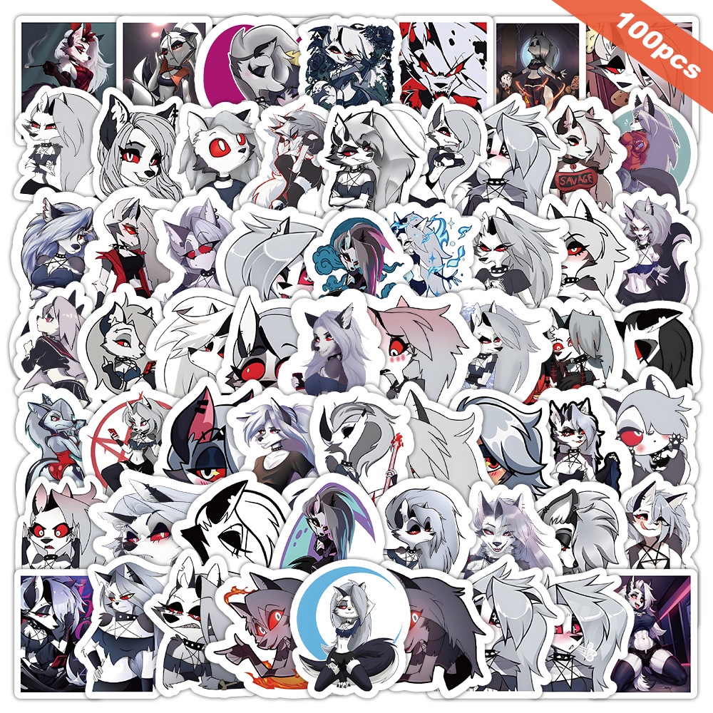 Y&P| HELLUVA BOSS Loona Stickers Set Cartoon Graffiti Waterproof Decals ...