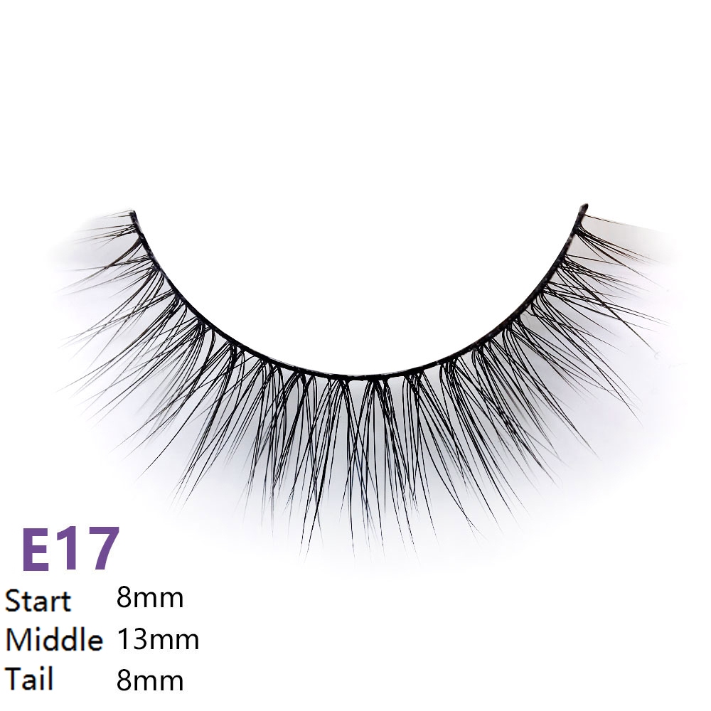 5 Pairs Mink False Eyelashes Handmade Makeup Long Cross E17 | Shopee ...