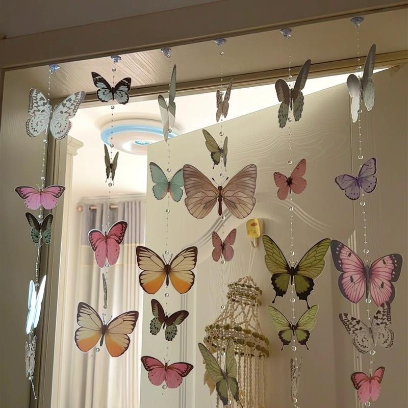 1pcs Bedroom Decoration Door Decoration Pendant Photo Pvc Butterfly 