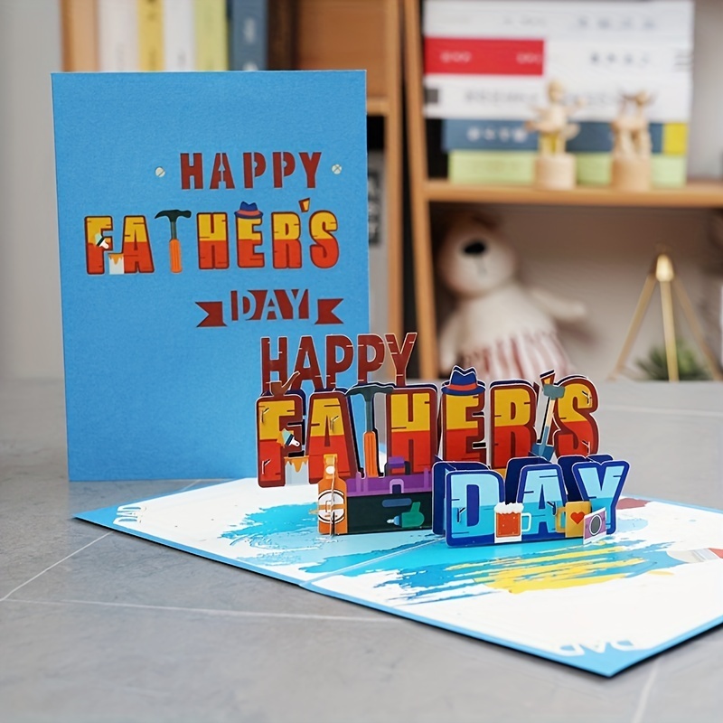 Happy Fathers Day Card For Men 3d Birthday Card For Dad Father 3d 