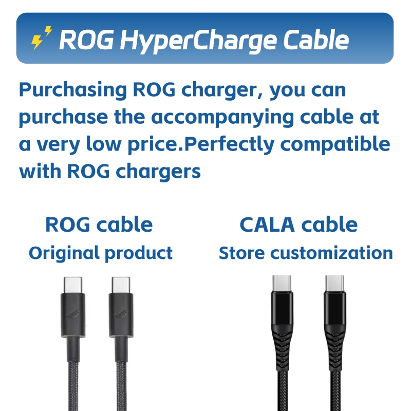 ROG 65W Cable Fast Hyper Charging Set Travel Charger adapter ROG phone ...