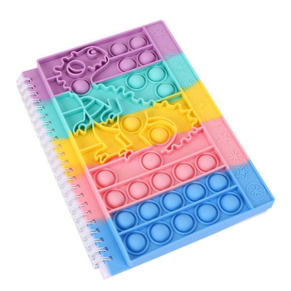 Pop Notebook, Pop Bubble Fidget Notebook to Relieve Stress, Silicone ...