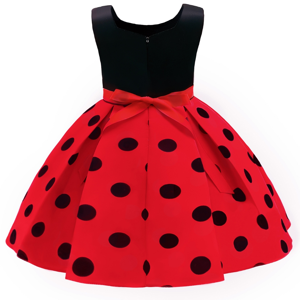 kid girls Christmas Party Dress 3-8 year old girl's birthday dress Girls  Summer polka dots Bow Dress Girl's Etiquette Dress | Shopee Philippines