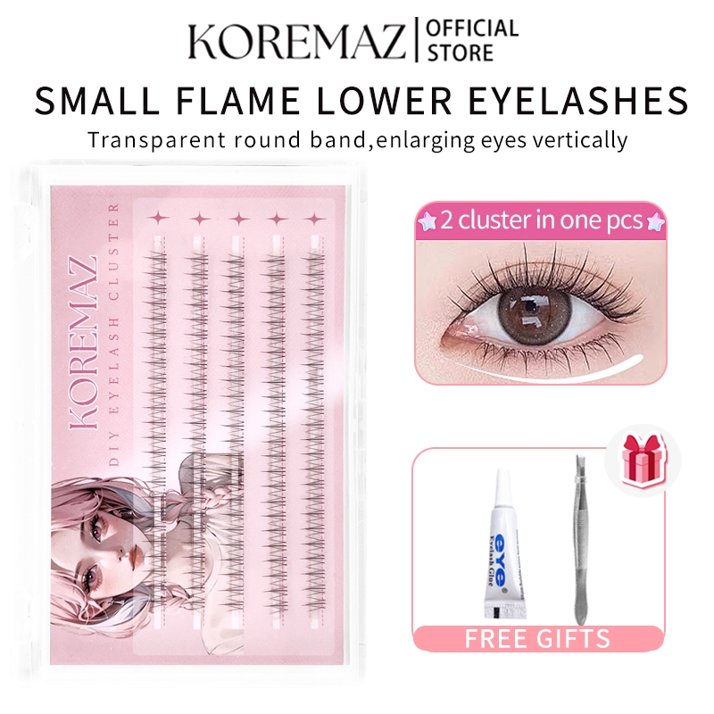 [SHIP ON 24 HOURS] KOREMAZ Lower Eyelashes 2 Cluster In 1 Pcs 6mm ...