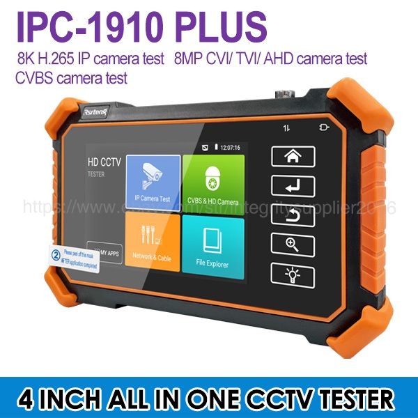 Rsrteng IPC-1910 Plus CCTV Tester 8K IP Camera Test 4K 8MP Coax AHD CVI ...
