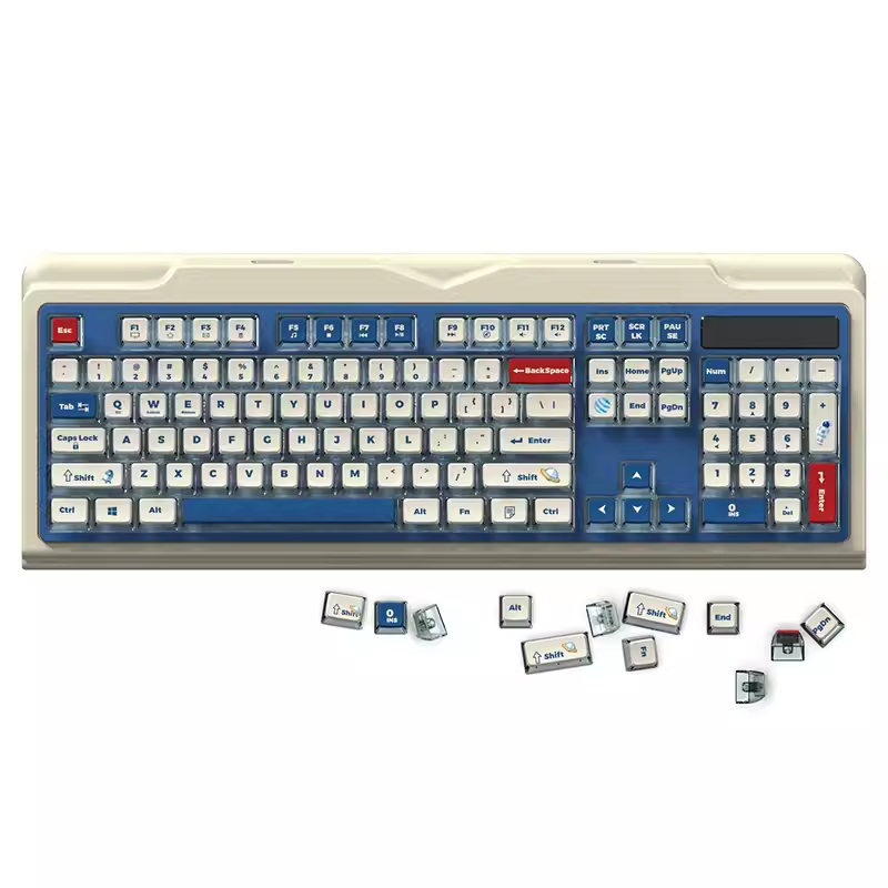 【Keycap Only】Blue Planet Keycap 116 Keys Four Side Transparent ASA ...