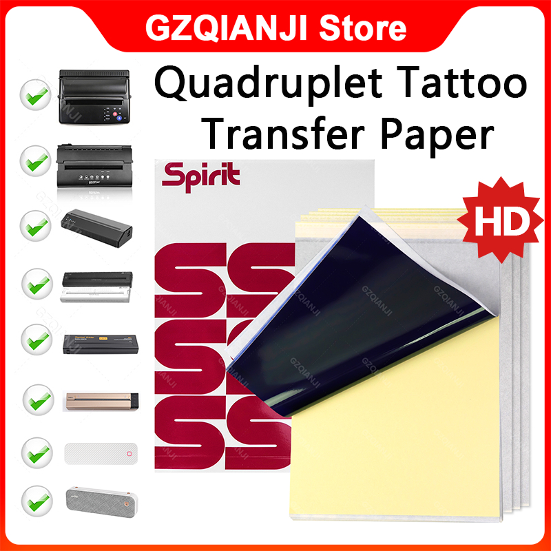 HD Quadruplet Tattoo Transfer Paper Thermal Copier Paper Supplies A4