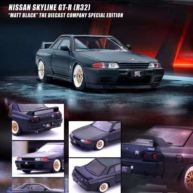Inno 1: 64 Nissan SKYLINE SKYLINE GTR R32 Matte Black Special Edition ...
