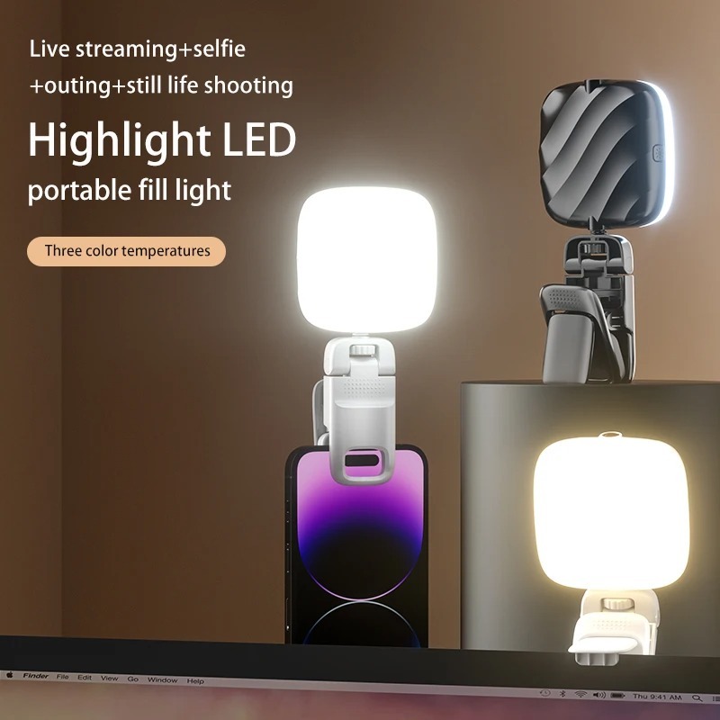 Pocket LED Selfie Light for Mobile Phone Laptop Clip Ring Flash