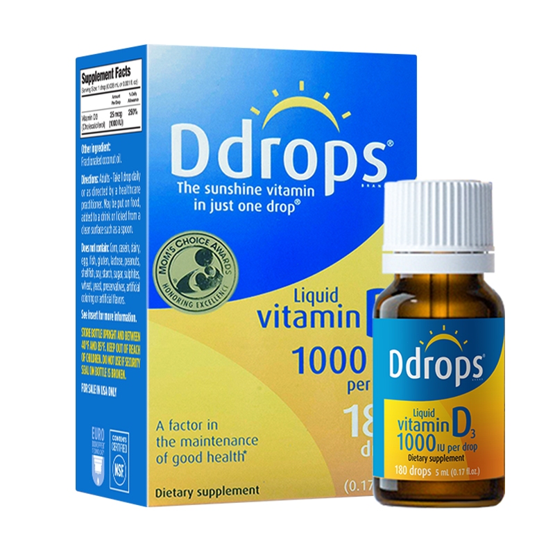 Ddrops Adults 1000 Iu 180 Drops Liquid Vitamin D3 For Maternal