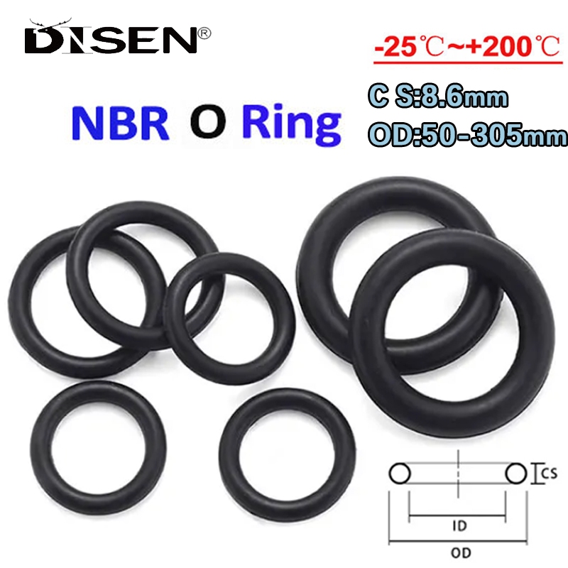 OD 50mm 305mm NBR O-Ring Sealing Gasket Car Plumbing Automotive Faucet  Repair Oil Resistant Universal Hydraulic Plumbing Washer Seal Thickness CS 