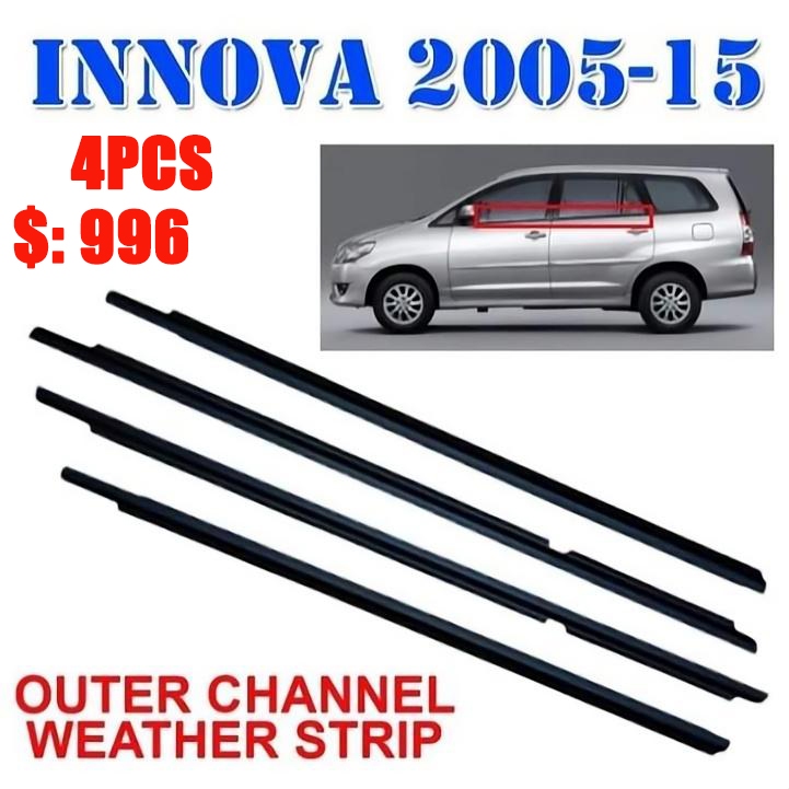 (4 PCS )Universal Toyota Innova 2005-2015 Car Door Window Weatherstrips ...