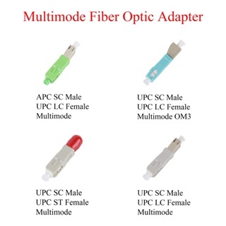 10Pcs Fiber Optic APC/UPC SC Male to UPC LC/ST Female Adapter Multimode ...