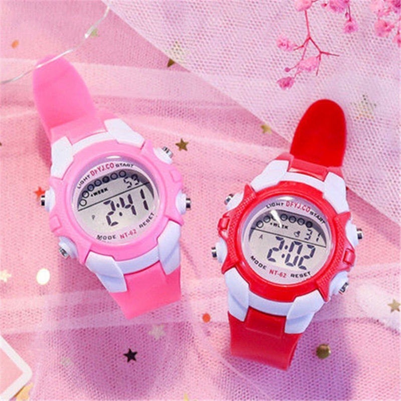 Digital Kids Watch 7-colors LED Waterproof Child Watch for 3-10 Year ...