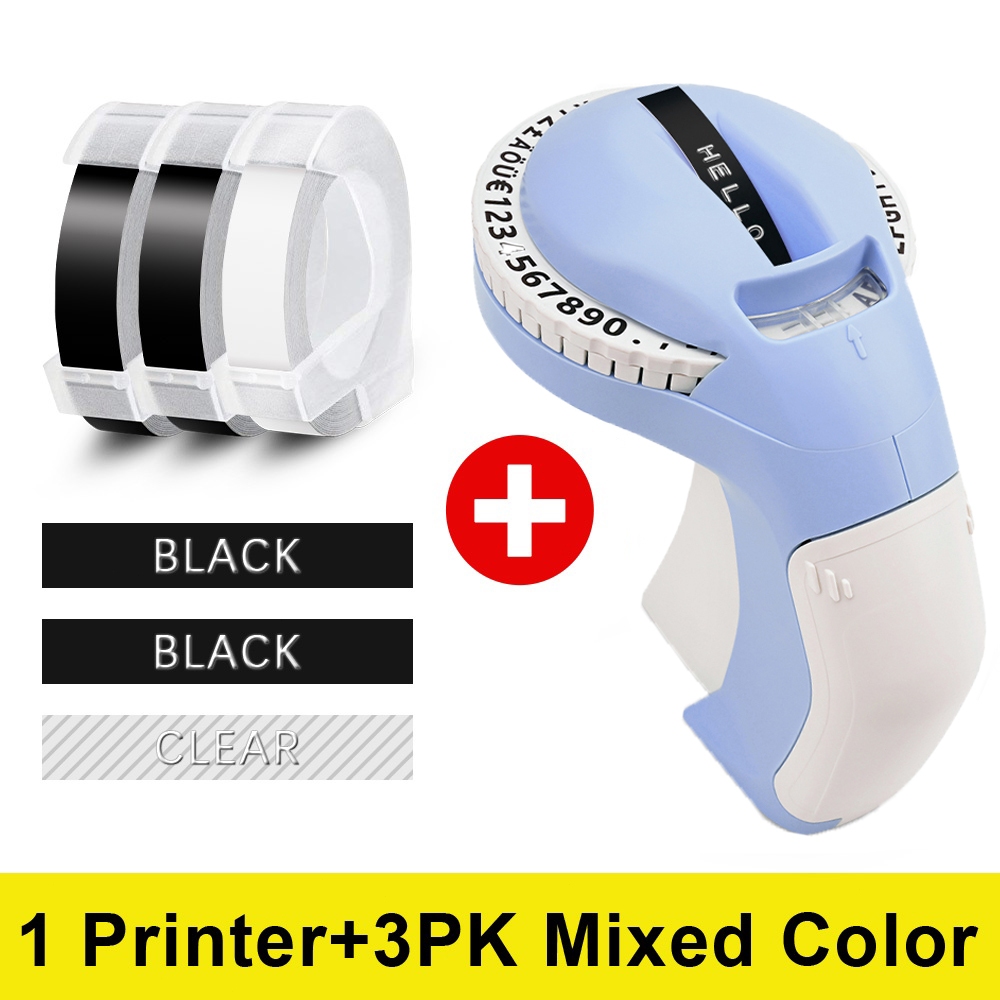 5-Pack Dymo 3D Embossing Label Tape – Black On White, 3/8" X 9.8ft – For Organizer Xpress & More – 520109