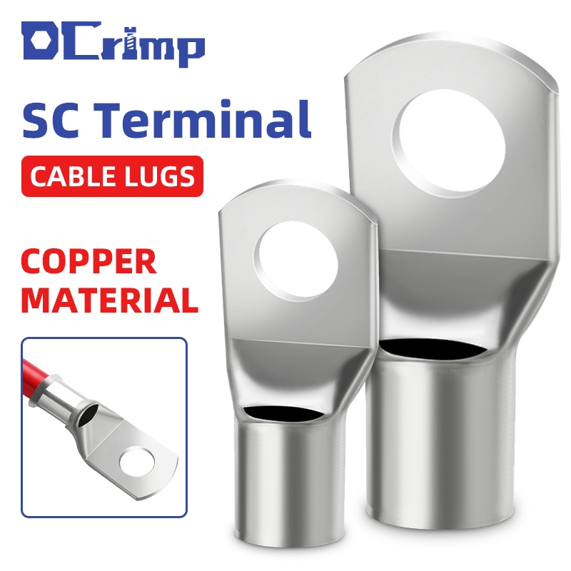 SC16-6 SC25-8 SC35-8 SC1.5-95mm² Tinned Thicken Copper Lugs Ring Bolt ...