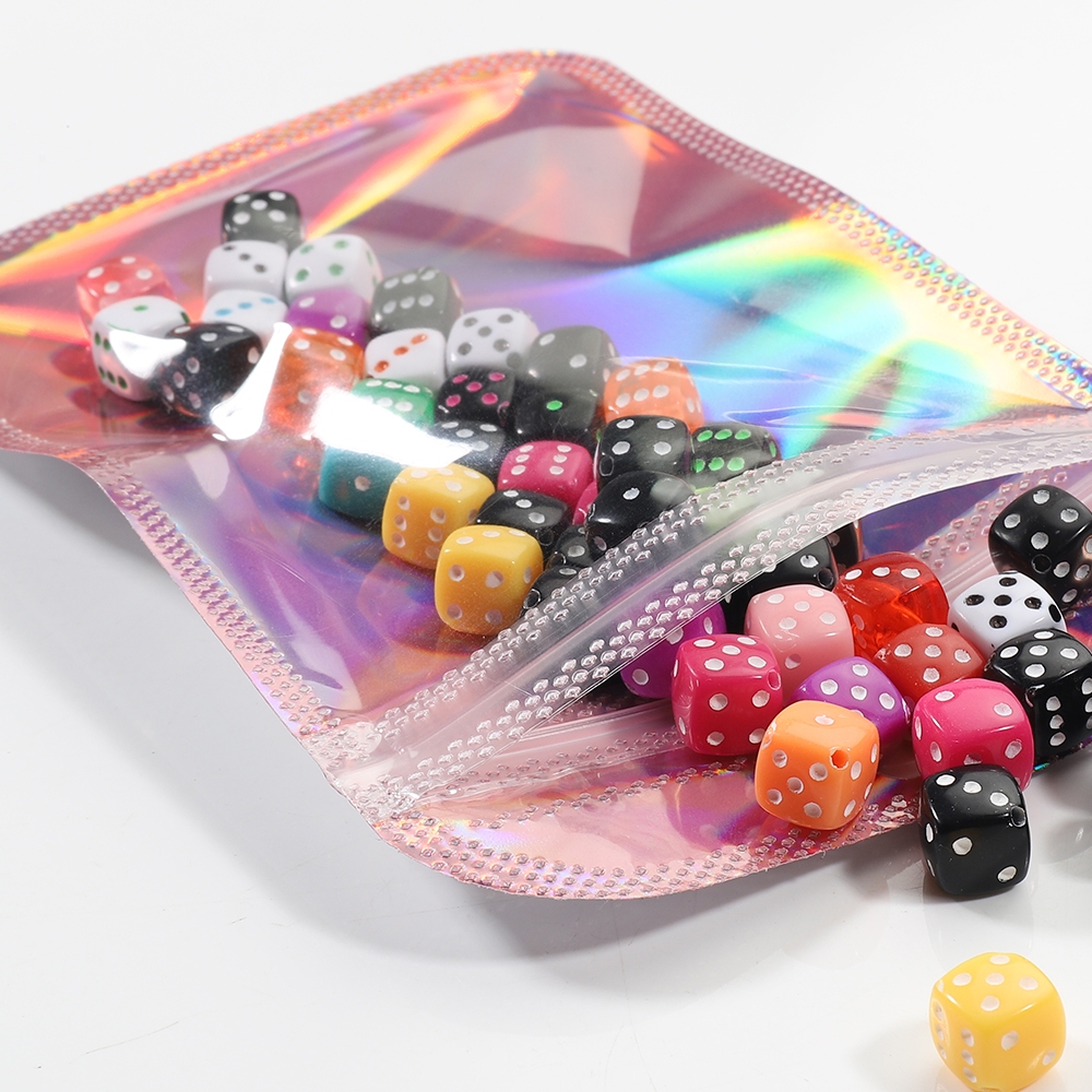 50pcs Iridescent Self Sealing OPP Bags Laser Iridescent Zip lock ...