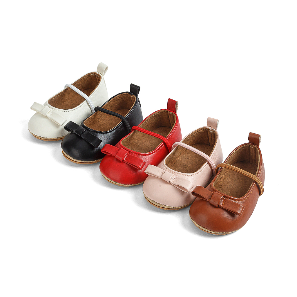 Newborn Princess Shoes Baby Shoes Soft Soled Baby Shoes Bow Princess Shoes Single Shoes  (Available) main image 0