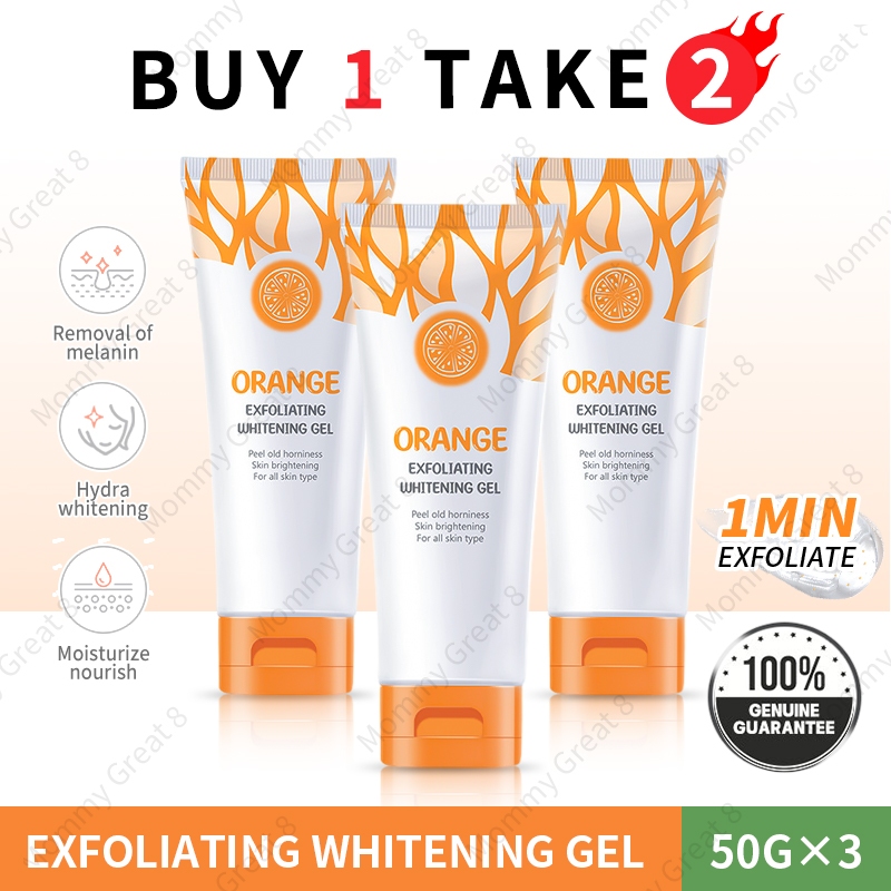 BUY 1 TAKE 2 Orange Exfoliating Whitening Gel (50Gx3) for Face Deep ...