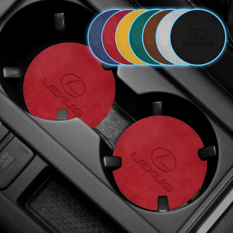 1pair Creative Car Logo Coasters Suede Car Water Cup Non-slip Pad for ...