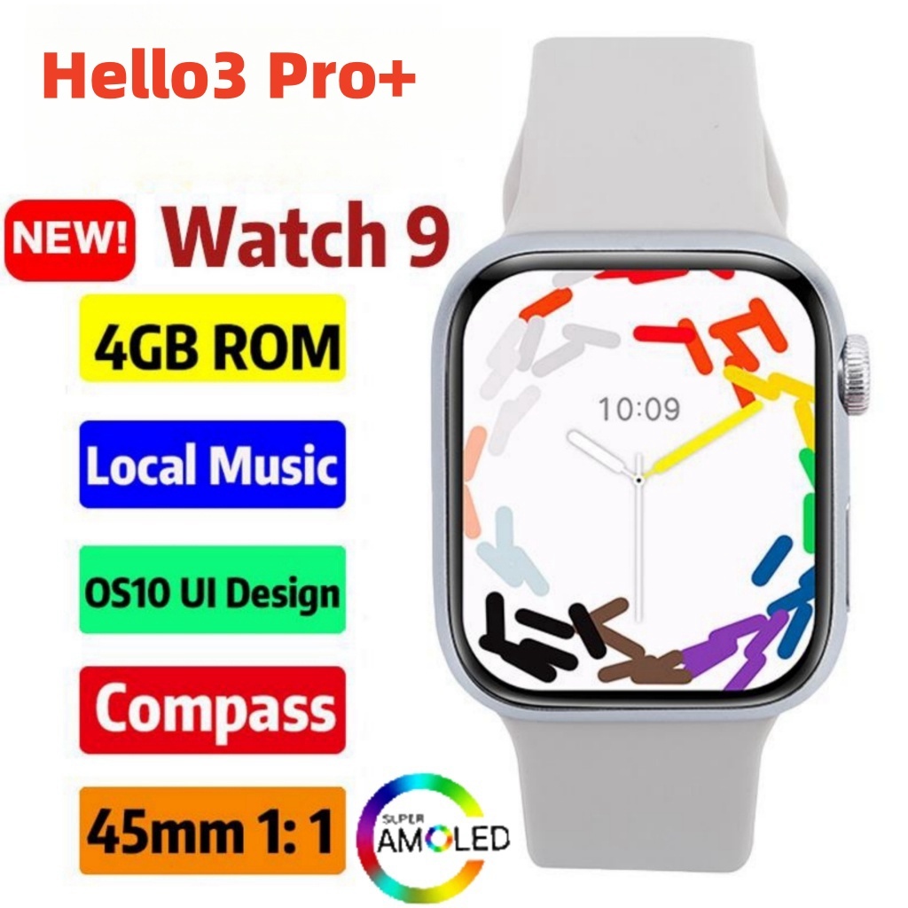 2024 Top new Amoled Screen hello 3 Pro+ H12 Pro Plus Smartwatch 4GB ROM ...