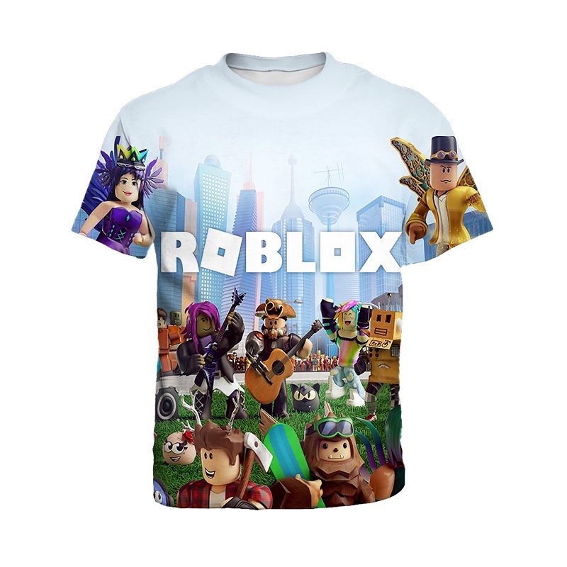 2024 New Roblox T Shirt Kids Game 3D Sandbox Tshirt Clothes Cartoon Cn 11134207 7r98o