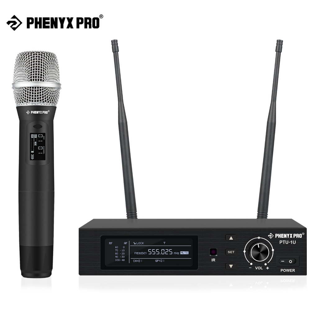 Phenyx Pro PTU-1U True Diversity Wireless Microphone System UHF ...