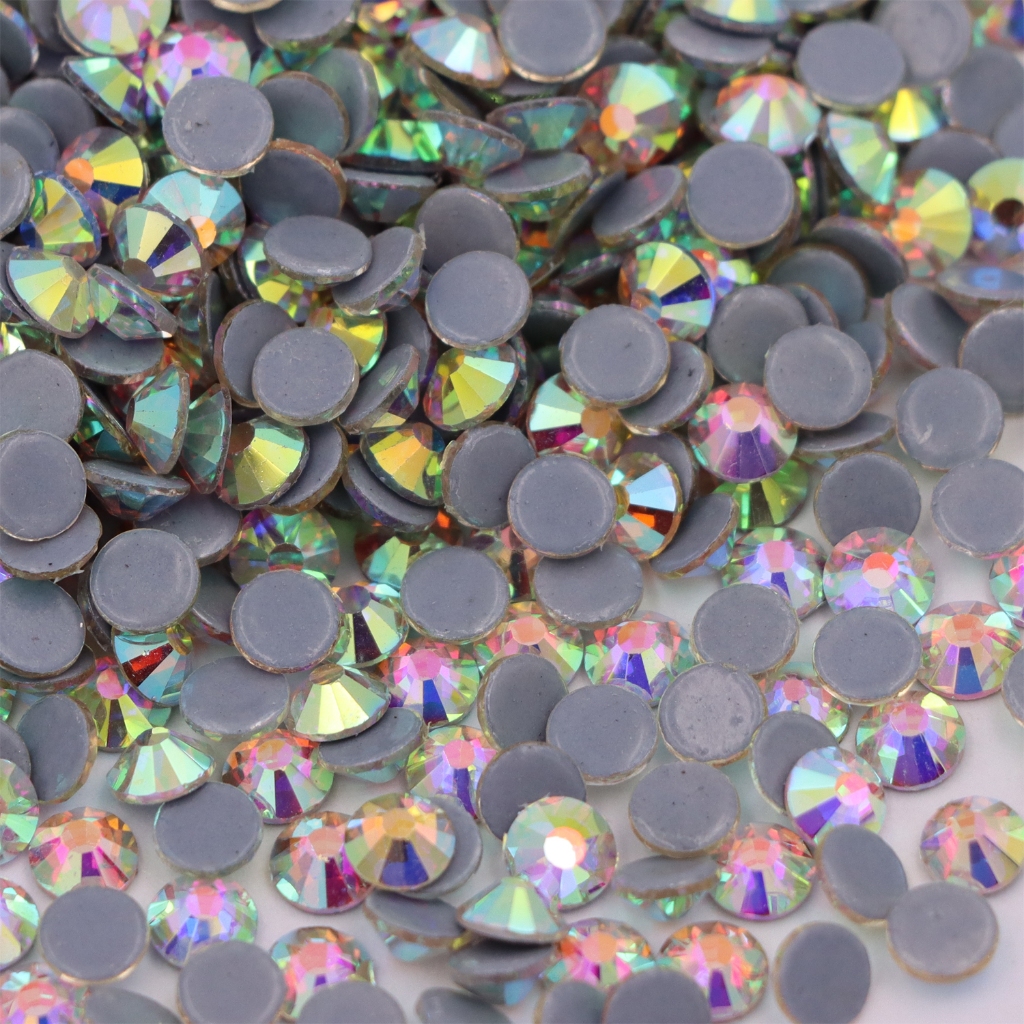 ss20 (4.5-4.8mm) 1440pcs Glass White Clear AB Hotfix Rhinestone Flat ...