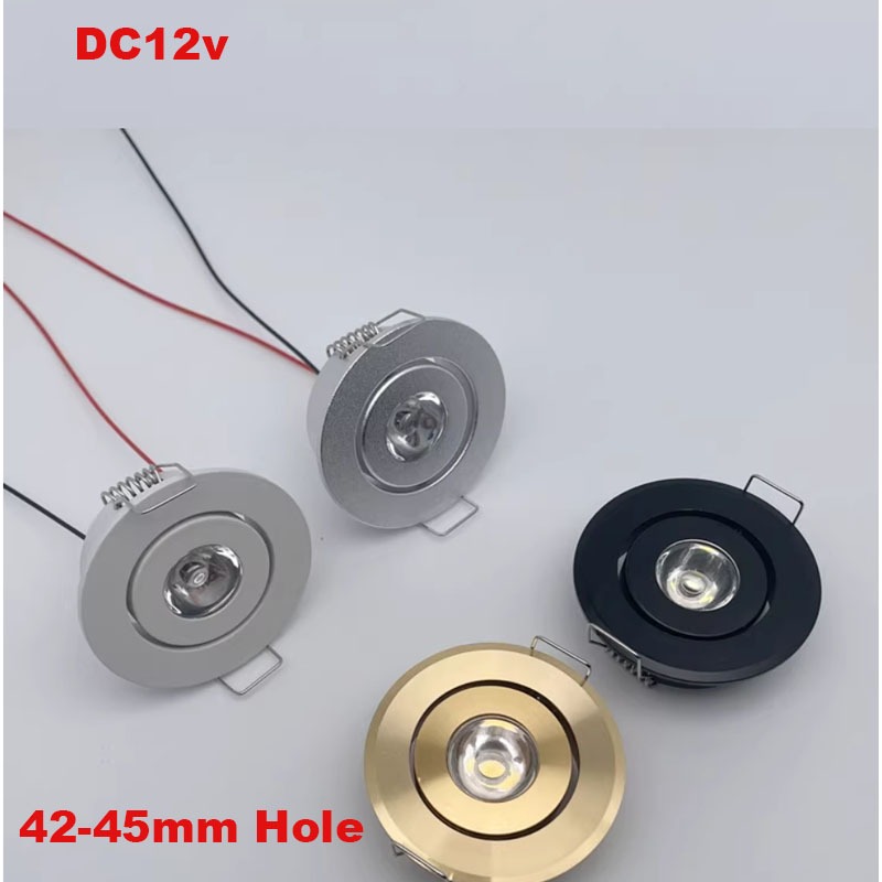 LED Cabinet Light Silver 3w Downlight DC12v Recessed Type Pin light ...