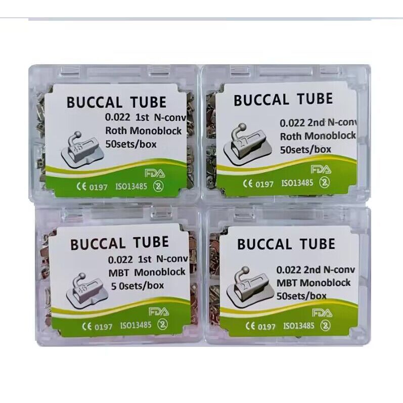 200pcs/box High Quality Dental Orthodontic Buccal Tubes Roth 0.022 ...