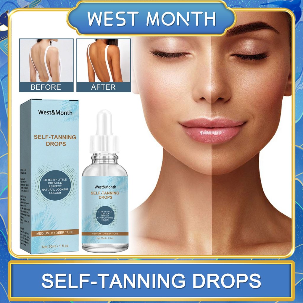 West&Month SelfTanning Drops Tanning Serum Instant Effective Sunless Outdoor Tanner Accelerator