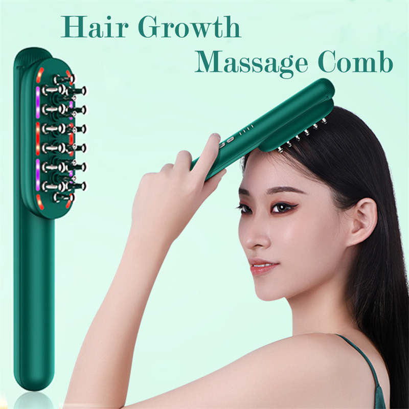 EMS Hair Growth Massage Comb Hair Oil Applicator RF Stimulate Scalp