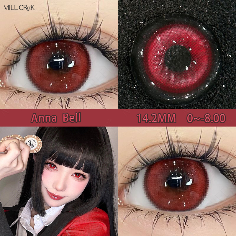 【Grade Lens&COD】Mill Creek 2pcs/1Pair Red Contact Lenses with Grade ...