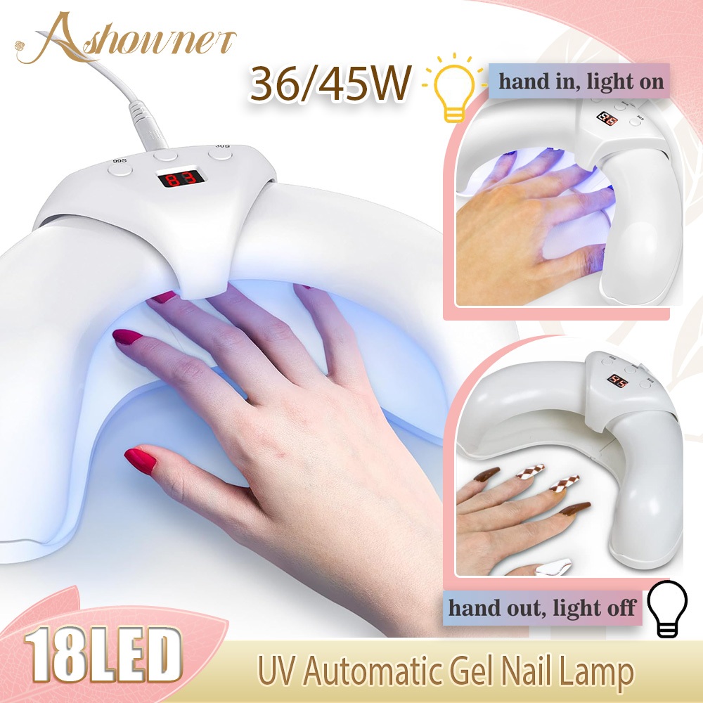 UV LED Nail Lamp, 36W Fast Drying Gel Polish Curing Lamp, Professional ...
