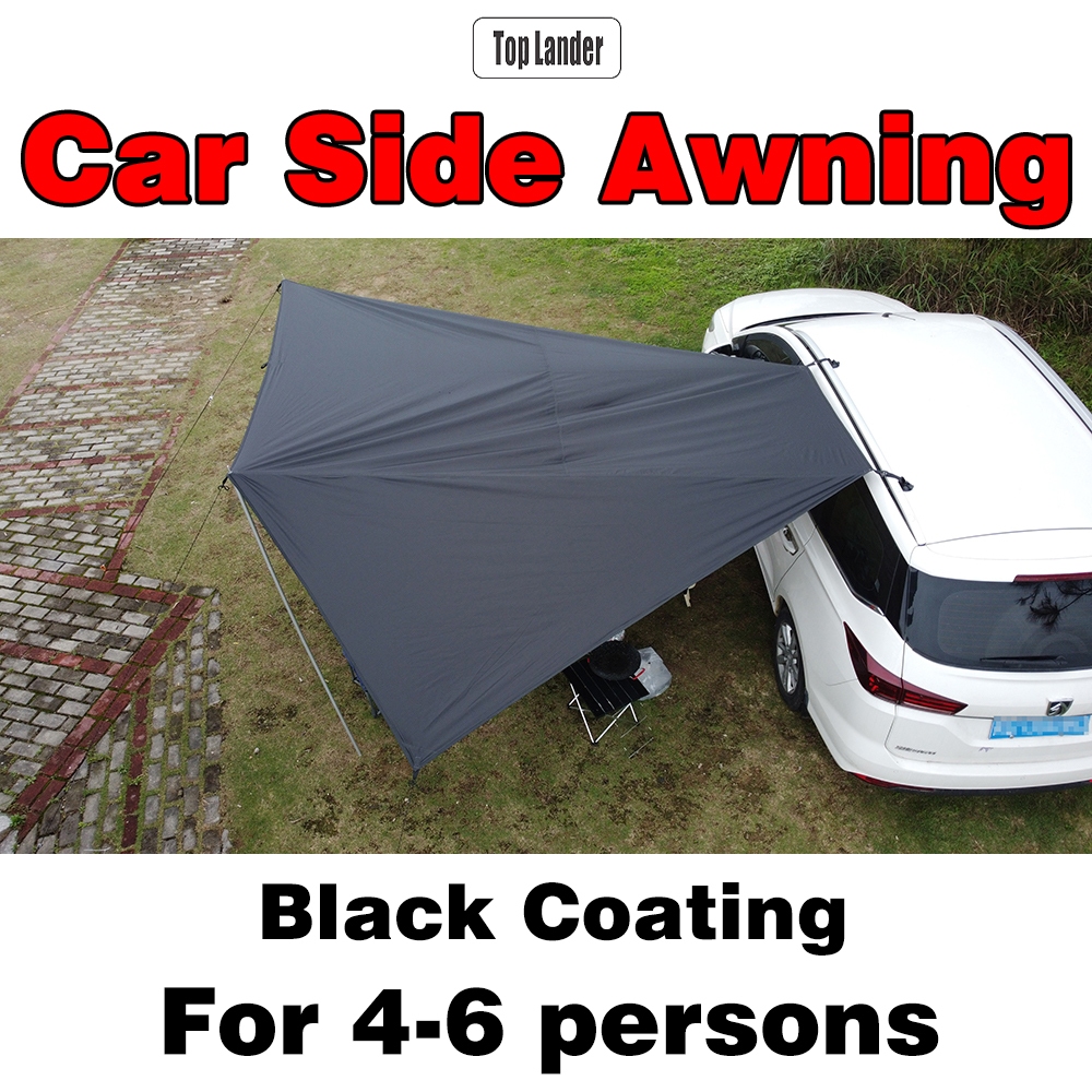 Car side Awning Black Coating Tarp 2x3 Outdoor Waterproof Camping Sunshade Flysheet for 4 People Car Rear Tent Fly Sheet Black Coated Shopee Philippines