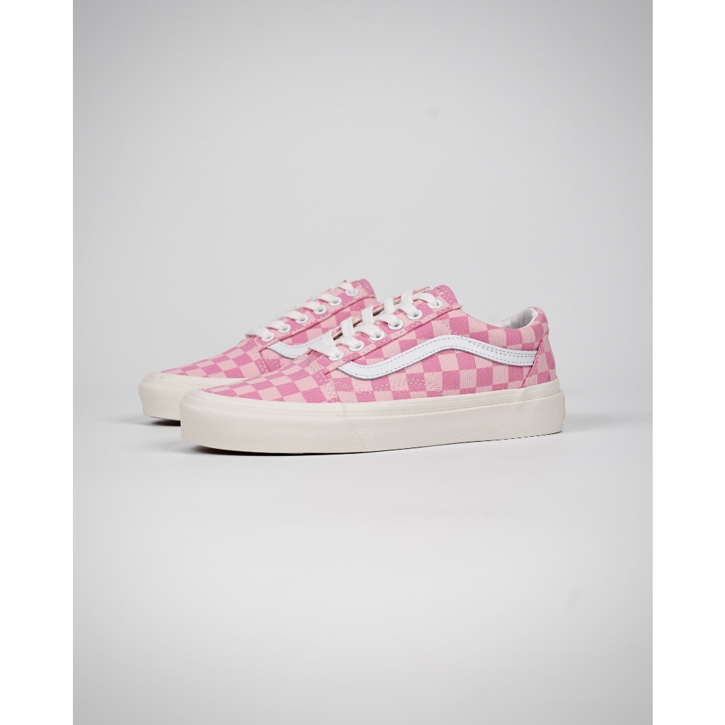 2024 Hot Sale Vans Old Skool Peach Pink Checkerboard Comfortable and Versatile Anti slip and Wear Resistant Low Top Board Shoes for Men and Women s Casual Sports Shoes Shopee Philippines