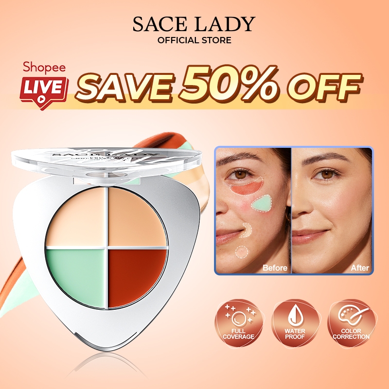 SACE LADY Concealer Cream 4 Color Color Correction Long Wearing Full