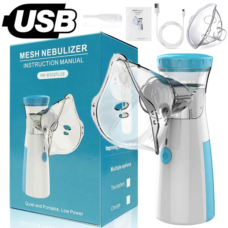 Handheld Nebulizers Ultrasonic Atomizers Portable Mute Asthma Inhaler 