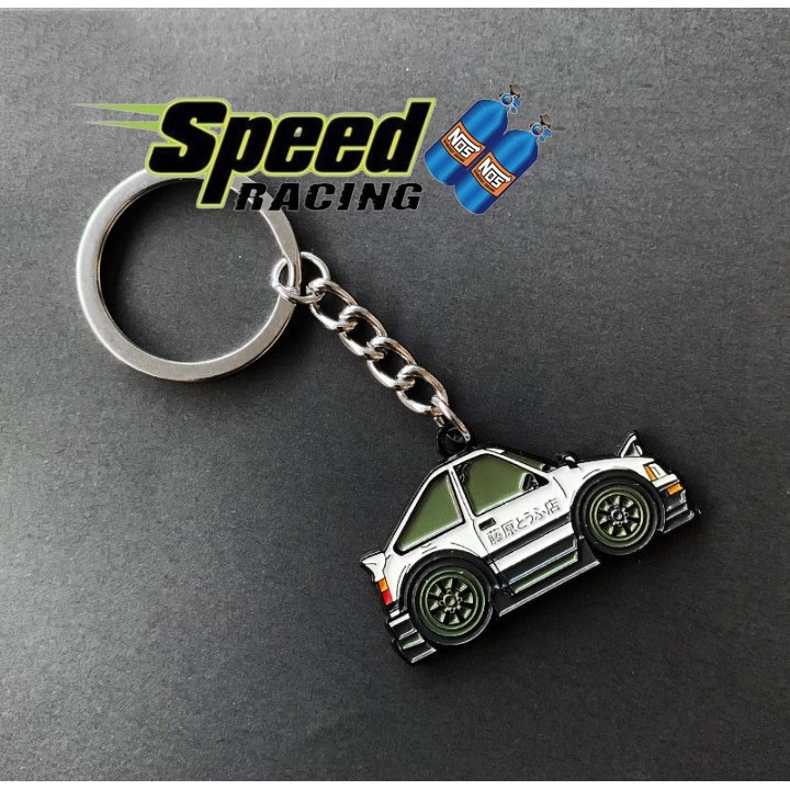 Initial D Metal Keychain 3D JDM Kering Racing Car Handbag Charm AE86 ...