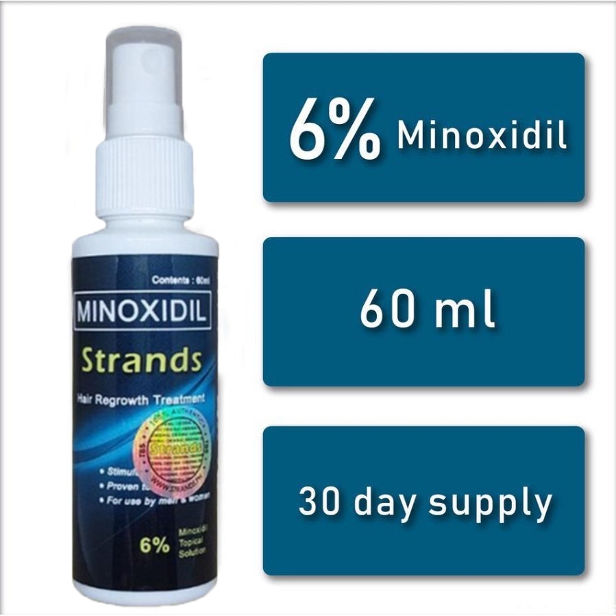 Strands Minoxidil 6% Topical Solution for Menand Women 60ml Hair Grower ...