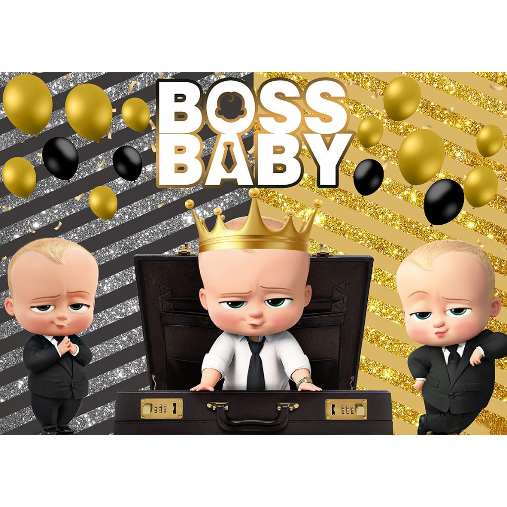 Boss Baby boy Backdrop Baby Turns One Photography Background for Kids ...
