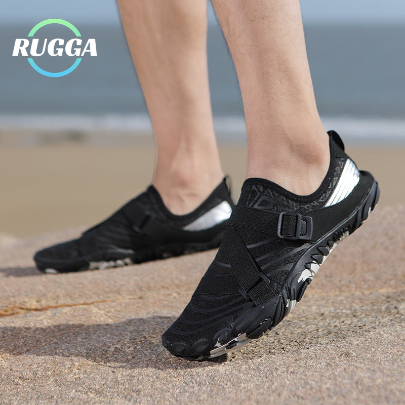RUGGA Unisex Aqua Shoes Rubber No-Slip Beach Shoes Pool River