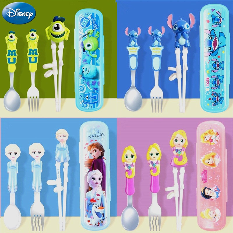 Disney Tableware Set with Children's Chopsticks, Baby Practice ...