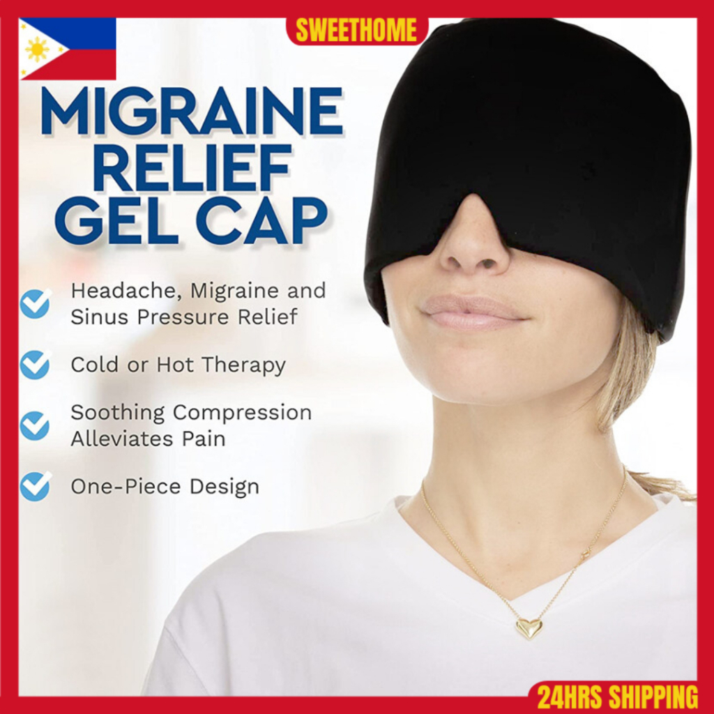 Double Sided Migraine Relief Cap Gel Headache Relief Hat Comfortable ...