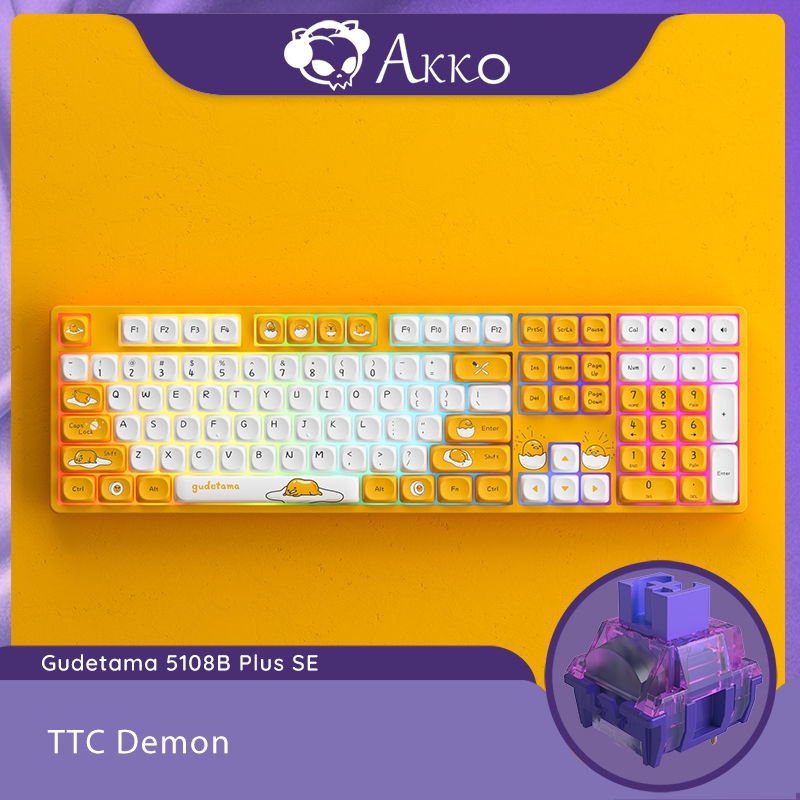 Akko Gudetama 5108 SE Hot-swappable Wired Mechanical Keyboard with RGB ...